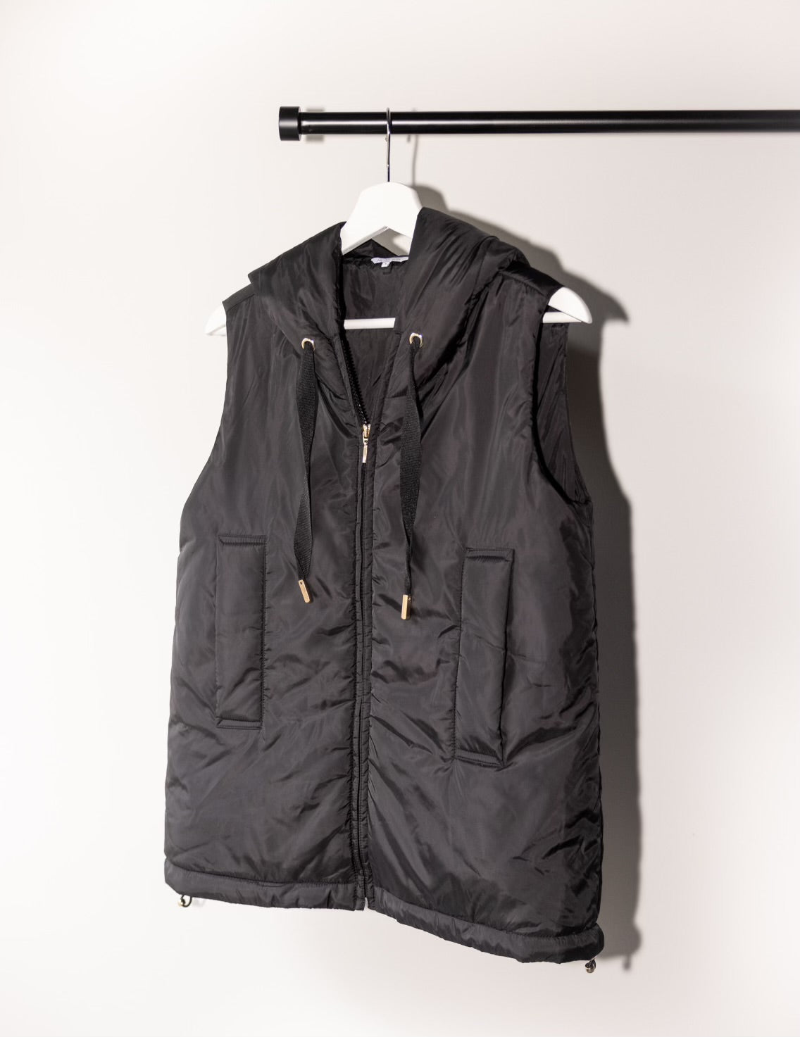 The Hooded Vest - Black