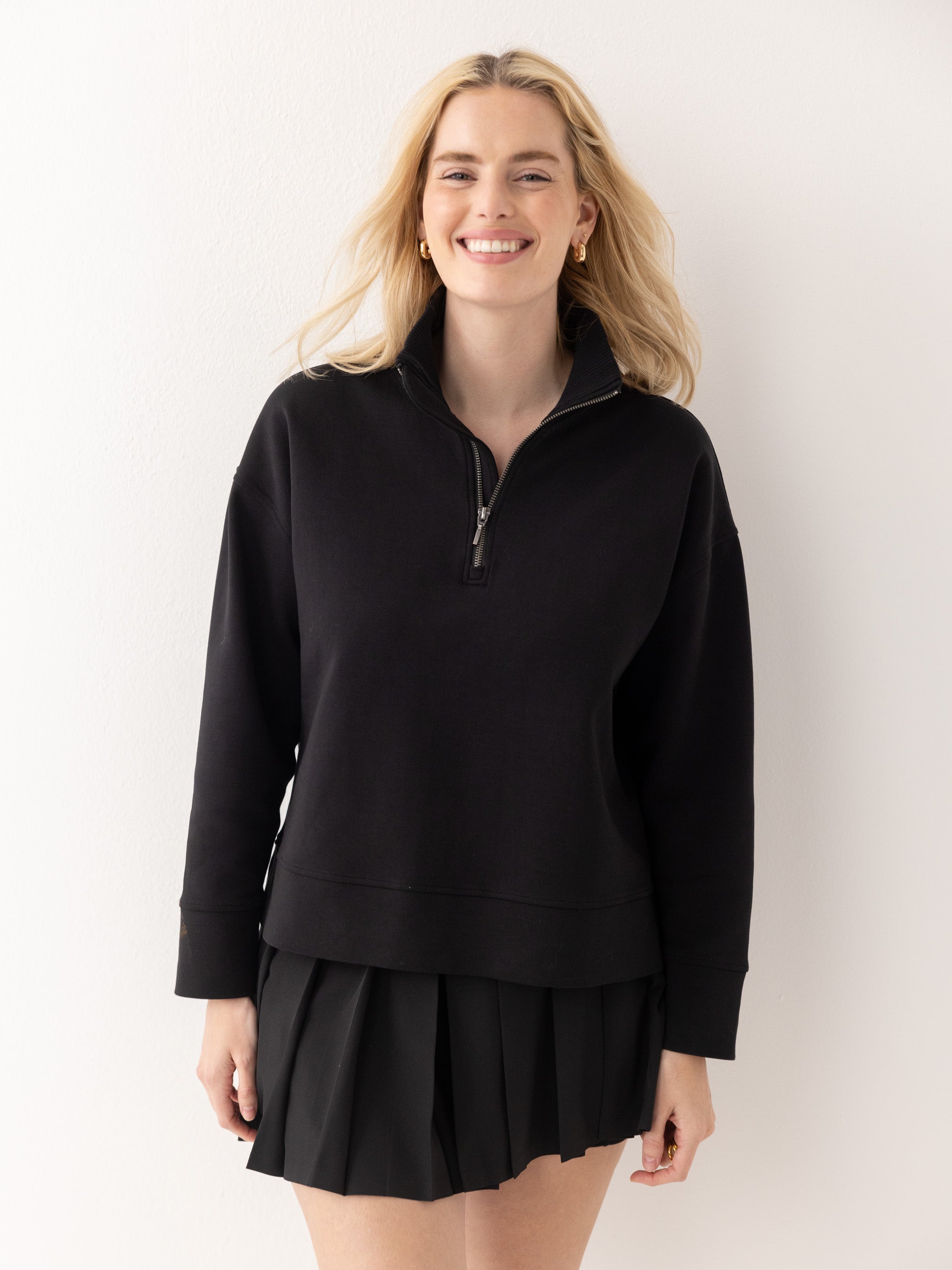 The Half-Zip Pullover - Black