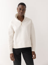 The Half-Zip Pullover - Cream