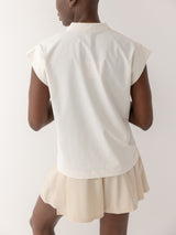 The Split Neck Shirt - Cream