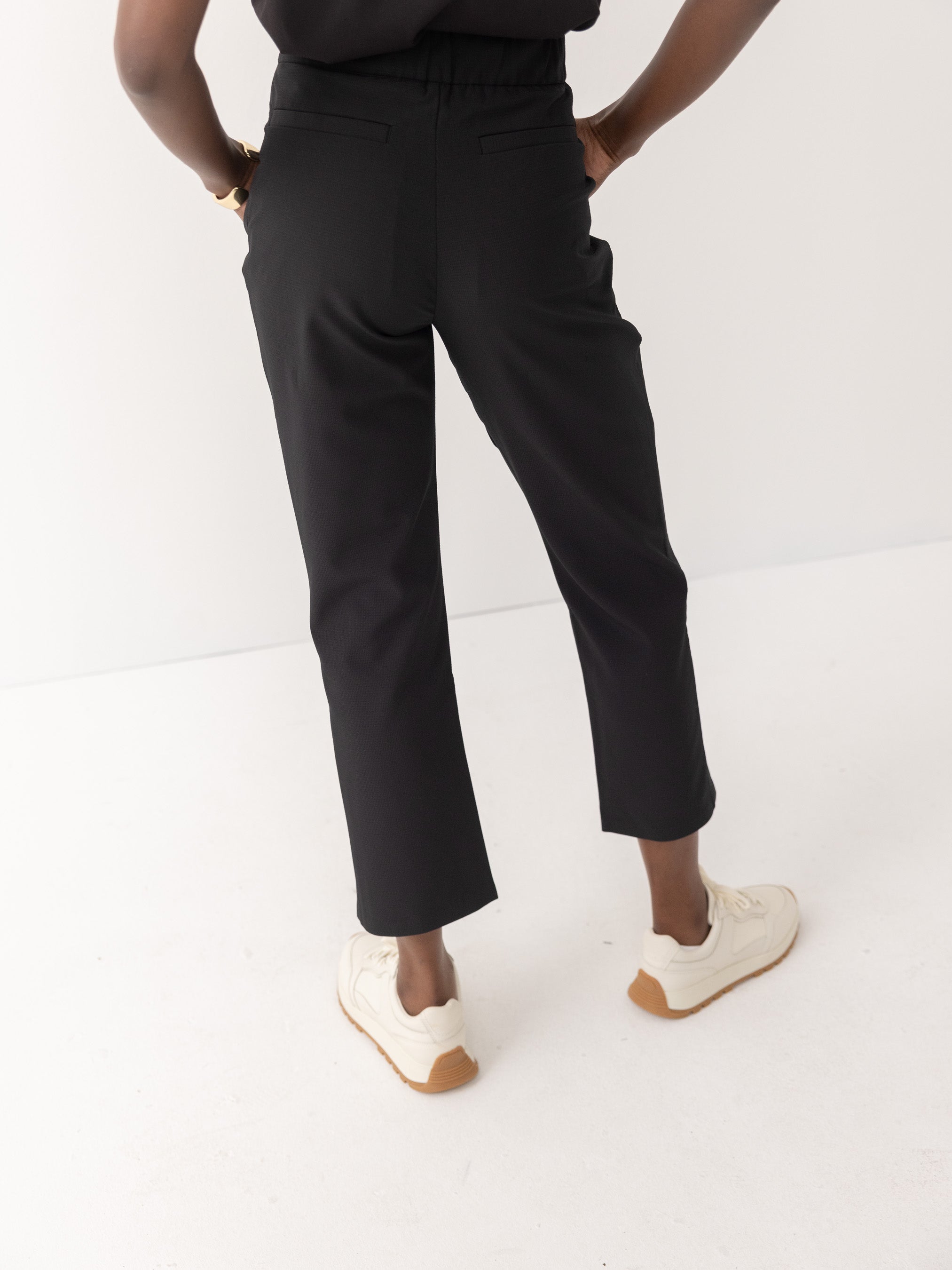 The Pant with Tuxedo Stripe - Black