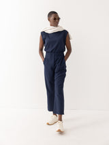 The Pant with Tuxedo Stripe - Navy