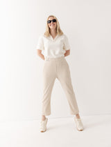 The Pant with Tuxedo Stripe - Sand