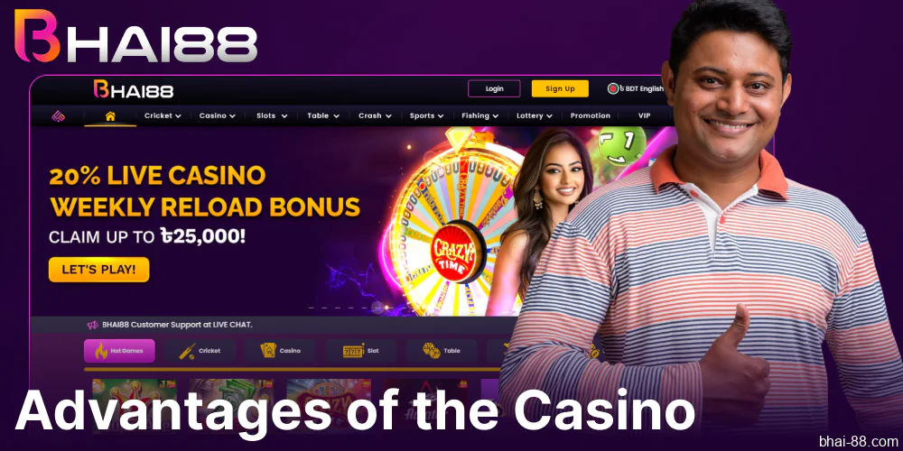 The main benefits of playing in Bhai88 casino in Bangladesh