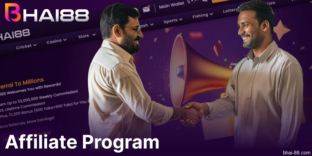 Bhai88 affiliate program available for players from Bangladesh