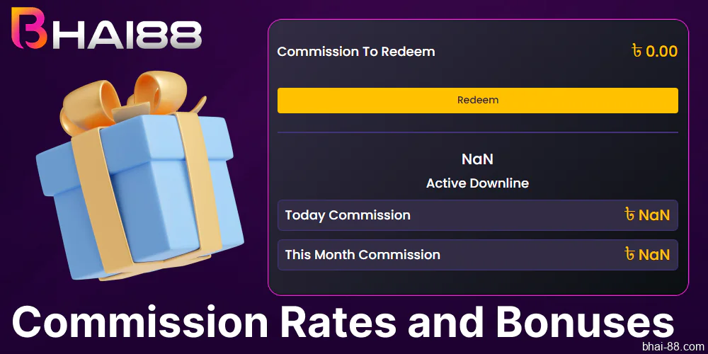 Information about Bhai88 comission rates and bonuses in Bangladesh