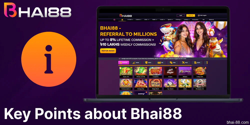 Key information about Bhai88 casino website in Bangladesh