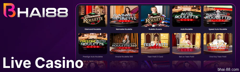 Bhai88 live casino for players from Bangladesh