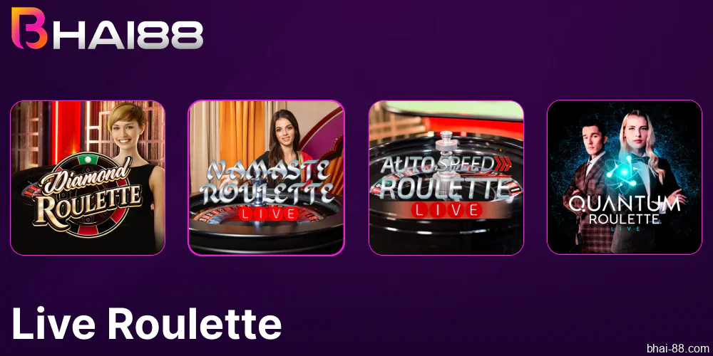 Live roulette games available on Bhai88 casino in Bangladesh