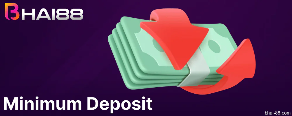 Minimum deposit amount on Bhai88 for players from Bangladesh