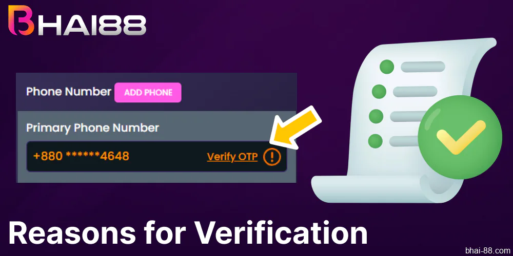 Information anout Bhai88 account verification for players from Bangladesh
