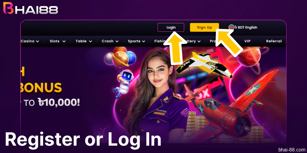 Register or Log In on Bhai88