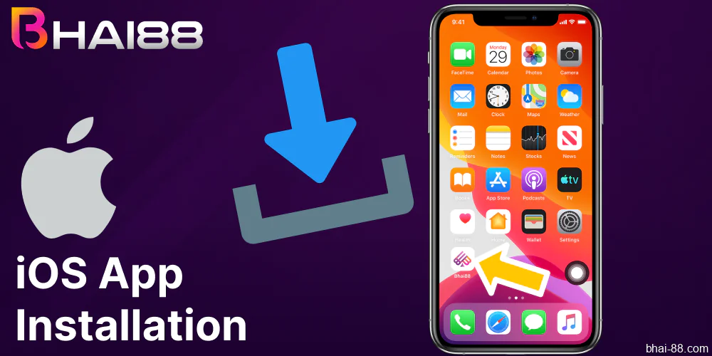 Instructions on installing the Bhai88 iOS app for players from Bangladesh